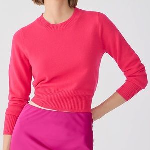J. Crew Cashmere classic-fit crewneck sweater Neon Berry Red